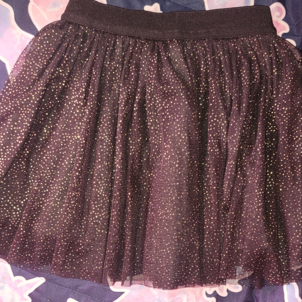 Girl's 3T Black & Gold Skirt
